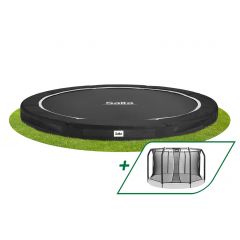 Salta Excellent Inground trampoline met veiligheidsnet 244 cm Zwart