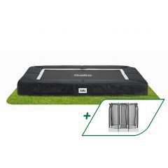 Salta Premium inground trampoline Rechthoek 214x153cm met net Zwart