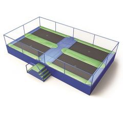 Akrobat Trampolinepark Jump Arena Large (9,7 x 5,3 m), 4 trampolines