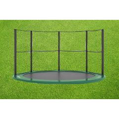 Akrobat Orbit Flat to the ground Trampoline 305cm met half net Groen