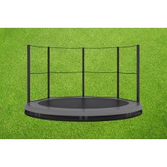 Akrobat Orbit Inground Trampoline 244cm met half net Antraciet