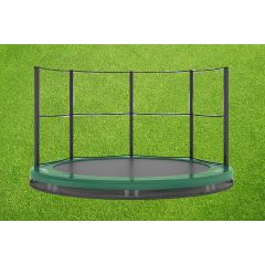 Akrobat Orbit Inground Trampoline 305cm met half net Groen