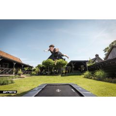 BERG Ultim Champion flatground trampoline rechthoek 330x220cm Grijs Airflow Pro