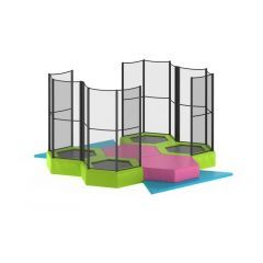 Akrobat Peuter Mini Trampolinepark, 4 Trampolines