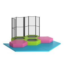 Akrobat Peuter Mini Trampolinepark, 3 Trampolines