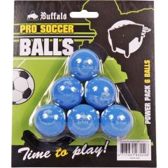 Buffalo Pro Voetbaltafel ballen Blauw 6 stuks