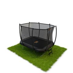 Avyna Pro-Line 238 rechthoek trampoline met net 380 x 255 cm en trapje Grijs