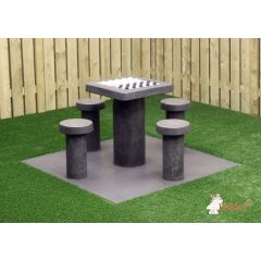 HeBlad Damtafel Beton 4-persoons Antraciet