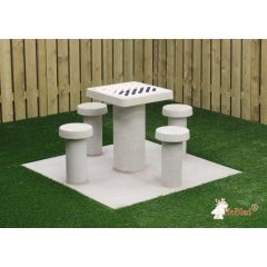 HeBlad Damtafel Beton 4-persoons Naturel